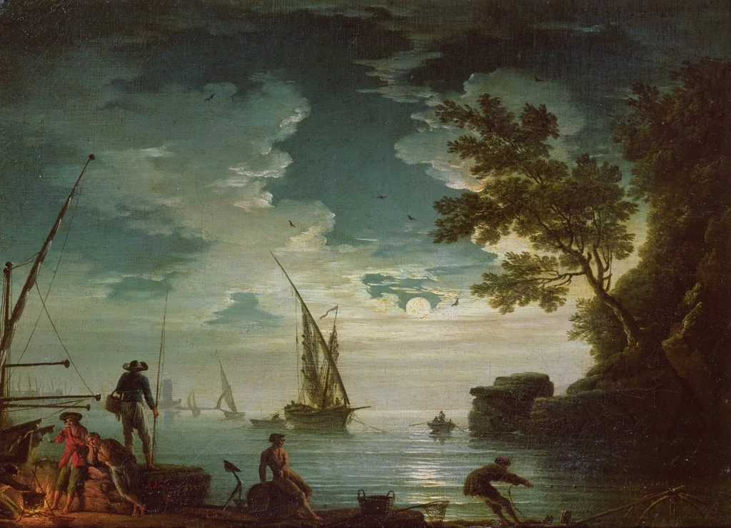  123-Paesaggio marino, chiaro di luna-Musee des Beaux-Arts, Quimper 